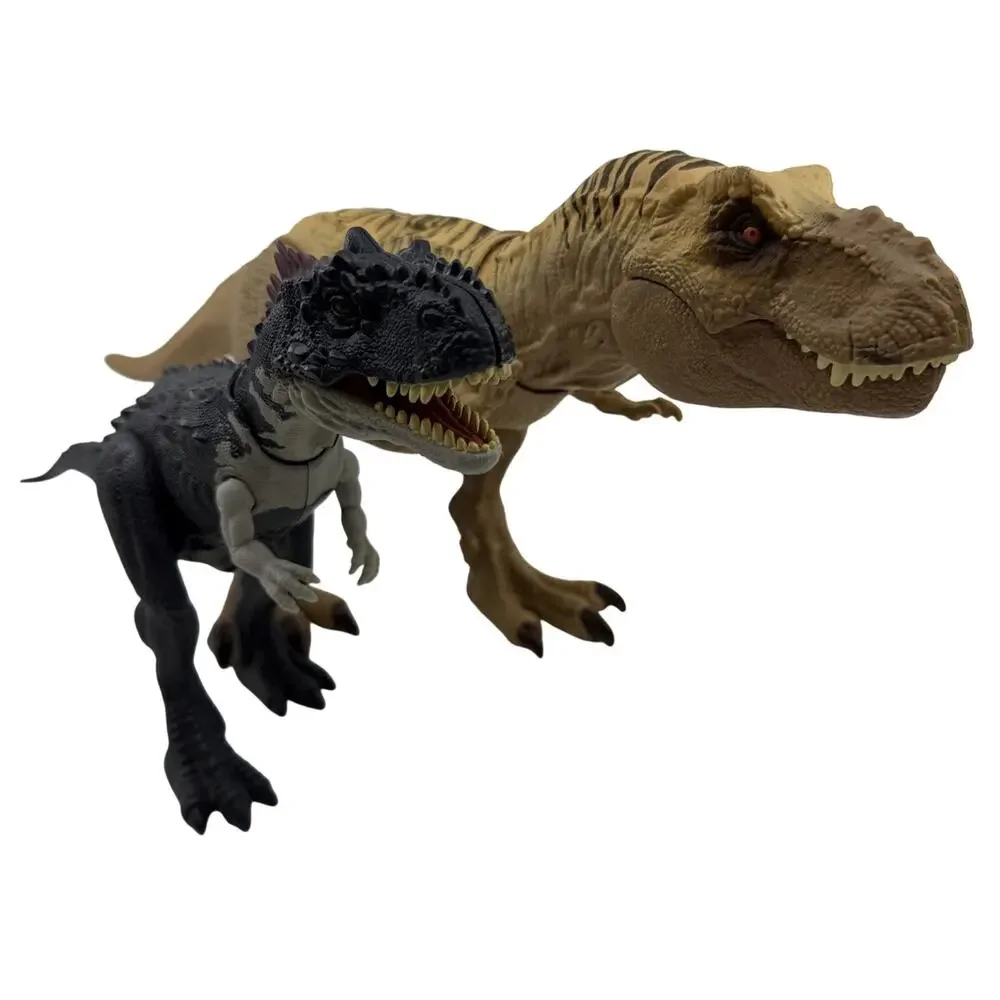 Mattel Jurassic World Dominion Rajasaurus Roar Strikes & Thrash n' Devour T-Rex